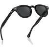 imageCARFIA Retro Cool Atetate Sunglasses for Men Polarized UV Protection Keyhole Square Sunnies Driving Shades Trendy Eyewears21 Black Frame Grey Lens