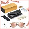 imageCARFIA Double Bridge Small Acetate Sunglasses for Women Polarized Retro Metal Brow Ladies Sunnies Fashion Round Eyewears4 Pink Tortoise Frame Pink Mirrored