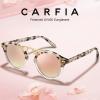 imageCARFIA Double Bridge Small Acetate Sunglasses for Women Polarized Retro Metal Brow Ladies Sunnies Fashion Round Eyewears4 Pink Tortoise Frame Pink Mirrored