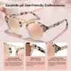 imageCARFIA Double Bridge Small Acetate Sunglasses for Women Polarized Retro Metal Brow Ladies Sunnies Fashion Round Eyewears4 Pink Tortoise Frame Pink Mirrored