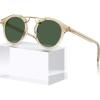 3. Clear Yellow Frame Green Lens