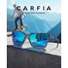 imageCARFIA Casual Polarized Mens Sunglasses UV400 Protection Lightweight Unbreakable TR90 Sports Cycling Fishing Glasses CA0951A Matte Stripe Frame Blue Mirror Lens