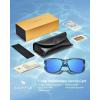 imageCARFIA Casual Polarized Mens Sunglasses UV400 Protection Lightweight Unbreakable TR90 Sports Cycling Fishing Glasses CA0951A Matte Stripe Frame Blue Mirror Lens