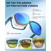 imageCARFIA Casual Polarized Mens Sunglasses UV400 Protection Lightweight Unbreakable TR90 Sports Cycling Fishing Glasses CA0951A Matte Stripe Frame Blue Mirror Lens