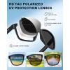 imageCARFIA Casual Polarized Mens Sunglasses UV400 Protection Lightweight Unbreakable TR90 Sports Cycling Fishing Glasses CA0951B Matte Black Frame Gray Lens