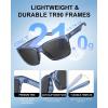 imageCARFIA Casual Polarized Mens Sunglasses UV400 Protection Lightweight Unbreakable TR90 Sports Cycling Fishing Glasses CA0951C Matte Stripe Frame Gray Lens