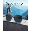 imageCARFIA Casual Polarized Mens Sunglasses UV400 Protection Lightweight Unbreakable TR90 Sports Cycling Fishing Glasses CA0951C Matte Stripe Frame Gray Lens