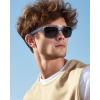 imageCARFIA Casual Polarized Mens Sunglasses UV400 Protection Lightweight Unbreakable TR90 Sports Cycling Fishing Glasses CA0951C Matte Stripe Frame Gray Lens