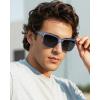 imageCARFIA Casual Polarized Mens Sunglasses UV400 Protection Lightweight Unbreakable TR90 Sports Cycling Fishing Glasses CA0951C Matte Stripe Frame Gray Lens