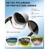 imageCARFIA Casual Polarized Mens Sunglasses UV400 Protection Lightweight Unbreakable TR90 Sports Cycling Fishing Glasses CA0951D Matte Tortoiseshell Frame Gray Lens