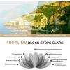 imageCARFIA Cool Retro Acetate Sunglasses for Men Polarized UV Protection Keyhole Round Shades with Embossed Pattern Wire Core55 Yellowish Frame Green Lens