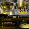 imageCARFIA Night Driving Glasses for Men Women Fit Over Night Vision Glasses Anti Glare Yellow Lens1 Transparent Gray Frame Yellow Lens