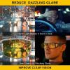 imageCARFIA Night Driving Glasses for Men Women Fit Over Night Vision Glasses Anti Glare Yellow Lens1 Transparent Gray Frame Yellow Lens