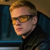 imageCARFIA Night Driving Glasses for Men Women Fit Over Night Vision Glasses Anti Glare Yellow Lens2 Black Frame Yellow Lens