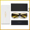 imageCARFIA Night Driving Glasses for Men Women Fit Over Night Vision Glasses Anti Glare Yellow Lens2 Black Frame Yellow Lens