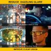 imageCARFIA Night Driving Glasses for Men Women Fit Over Night Vision Glasses Anti Glare Yellow Lens3 Transparent Blue Frame Yellow Lens