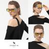 imageCARFIA Night Driving Glasses for Men Women Fit Over Night Vision Glasses Anti Glare Yellow Lens3 Transparent Blue Frame Yellow Lens