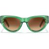 imageCARFIA Retro Acetate Polarized CatEye Sunglasses for Women UV400 Protection Designer Glasses Trendy Classic Shades CA1952Green Frame Brown Gradient Lenses