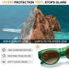 imageCARFIA Retro Acetate Polarized CatEye Sunglasses for Women UV400 Protection Designer Glasses Trendy Classic Shades CA1952Green Frame Brown Gradient Lenses