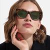 imageCARFIA Retro Acetate Polarized CatEye Sunglasses for Women UV400 Protection Designer Glasses Trendy Classic Shades CA1952Tortoise Frame Green Lenses