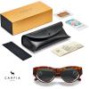 imageCARFIA Retro Acetate Polarized CatEye Sunglasses for Women UV400 Protection Designer Glasses Trendy Classic Shades CA1952Tortoise Frame Grey Lenses