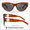 imageCARFIA Retro Acetate Polarized CatEye Sunglasses for Women UV400 Protection Designer Glasses Trendy Classic Shades CA1952Tortoise Frame Grey Lenses