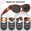 imageCARFIA Retro Acetate Polarized CatEye Sunglasses for Women UV400 Protection Designer Glasses Trendy Classic Shades CA1952Tortoise Frame Grey Lenses