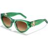 Green Frame Brown Gradient Lenses