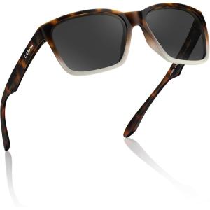 imageCARFIA Casual Polarized Mens Sunglasses UV400 Protection Lightweight Unbreakable TR90 Sports Cycling Fishing Glasses CA0951D Matte Tortoiseshell Frame Gray Lens