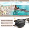 imageCARFIA Retro Lightweight Polarized Sunglasses for Women UV Protection Square Ladies Sunnies Outdoor Driving Eyewears CA32R1 Tortoise Frame Grey Lens