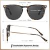 imageCARFIA Retro Lightweight Polarized Sunglasses for Women UV Protection Square Ladies Sunnies Outdoor Driving Eyewears CA32R1 Tortoise Frame Grey Lens