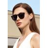 imageCARFIA Retro Lightweight Polarized Sunglasses for Women UV Protection Square Ladies Sunnies Outdoor Driving Eyewears CA32R2 Black Frame Grey Lens