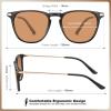 imageCARFIA Retro Lightweight Polarized Sunglasses for Women UV Protection Square Ladies Sunnies Outdoor Driving Eyewears CA32R23 Black Frame Orange Lens