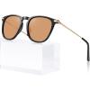 imageCARFIA Retro Lightweight Polarized Sunglasses for Women UV Protection Square Ladies Sunnies Outdoor Driving Eyewears CA32R23 Black Frame Orange Lens