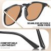 imageCARFIA Retro Lightweight Polarized Sunglasses for Women UV Protection Square Ladies Sunnies Outdoor Driving Eyewears CA32R23 Black Frame Orange Lens