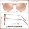 imageCARFIA Retro Lightweight Polarized Sunglasses for Women UV Protection Square Ladies Sunnies Outdoor Driving Eyewears CA32R3 Pink Frame Pink Mirror