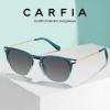 imageCARFIA Retro Lightweight Polarized Sunglasses for Women UV Protection Square Ladies Sunnies Outdoor Driving Eyewears CA32R30 Green Clear Frame Gradient Grey Lens