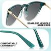 imageCARFIA Retro Lightweight Polarized Sunglasses for Women UV Protection Square Ladies Sunnies Outdoor Driving Eyewears CA32R30 Green Clear Frame Gradient Grey Lens