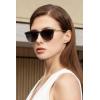 imageCARFIA Retro Lightweight Polarized Sunglasses for Women UV Protection Square Ladies Sunnies Outdoor Driving Eyewears CA32R30 Green Clear Frame Gradient Grey Lens