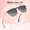 imageCARFIA Retro Lightweight Polarized Sunglasses for Women UV Protection Square Ladies Sunnies Outdoor Driving Eyewears CA32R31 Grey Pink Frame Gradient Grey Lens