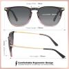 imageCARFIA Retro Lightweight Polarized Sunglasses for Women UV Protection Square Ladies Sunnies Outdoor Driving Eyewears CA32R31 Grey Pink Frame Gradient Grey Lens