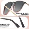 imageCARFIA Retro Lightweight Polarized Sunglasses for Women UV Protection Square Ladies Sunnies Outdoor Driving Eyewears CA32R31 Grey Pink Frame Gradient Grey Lens