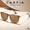 imageCARFIA Retro Lightweight Polarized Sunglasses for Women UV Protection Square Ladies Sunnies Outdoor Driving Eyewears CA32R4 Polished Tortoise Frame Brown Lens