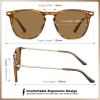 imageCARFIA Retro Lightweight Polarized Sunglasses for Women UV Protection Square Ladies Sunnies Outdoor Driving Eyewears CA32R4 Polished Tortoise Frame Brown Lens
