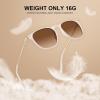 imageCARFIA Retro Lightweight Polarized Sunglasses for Women UV Protection Square Ladies Sunnies Outdoor Driving Eyewears CA32R40 Brown Matte Frame Gradient Brown Lens