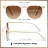 imageCARFIA Retro Lightweight Polarized Sunglasses for Women UV Protection Square Ladies Sunnies Outdoor Driving Eyewears CA32R40 Brown Matte Frame Gradient Brown Lens