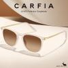 imageCARFIA Retro Lightweight Polarized Sunglasses for Women UV Protection Square Ladies Sunnies Outdoor Driving Eyewears CA32R40 Brown Matte Frame Gradient Brown Lens