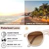 imageCARFIA Retro Lightweight Polarized Sunglasses for Women UV Protection Square Ladies Sunnies Outdoor Driving Eyewears CA32R40 Brown Matte Frame Gradient Brown Lens