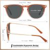 imageCARFIA Retro Lightweight Polarized Sunglasses for Women UV Protection Square Ladies Sunnies Outdoor Driving Eyewears CA32R41 Orange Coffee Frame Grey Lens