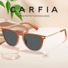 imageCARFIA Retro Lightweight Polarized Sunglasses for Women UV Protection Square Ladies Sunnies Outdoor Driving Eyewears CA32R41 Orange Coffee Frame Grey Lens
